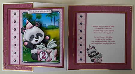 CUTE PANDAS AND BEARS 7.5 Decoupage & Insert Bumper Kit by Erika Sissons