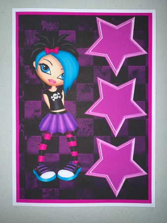 5x7 PUNK GIRL PINK  by Erika Sissons