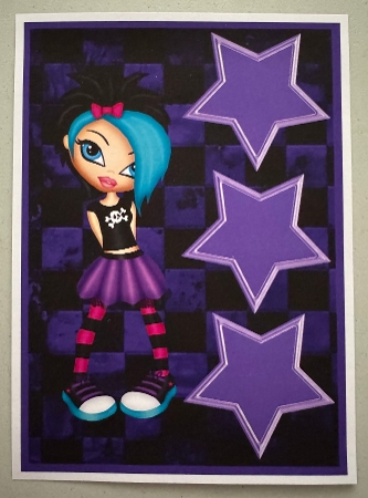 5x7 PUNK GIRL PURPLE  by Erika Sissons