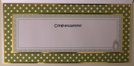 Large DL TO THE PROUD NEW PARENTS insert by Erika Sissons