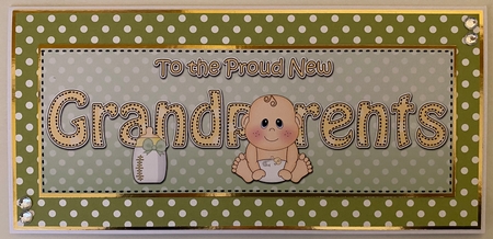 Large DL TO THE PROUD NEW GRANDPARENTS insert by Erika Sissons