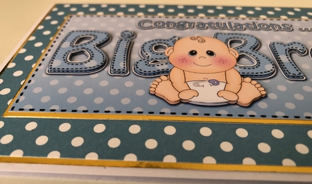 Large DL CONGRATULATIONS ... YOURE A BIG BROTHER 3D decoupage by Erika Sissons
