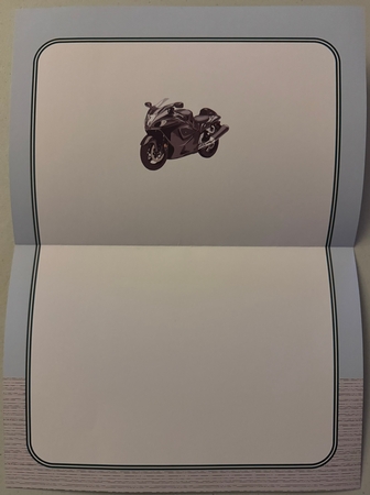 Black Motorbike decoupage insert 2 by Erika Sissons