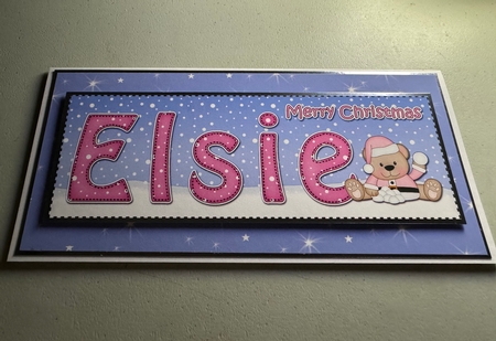 Large DL Merry Christmas ELSIE insert by Erika Sissons