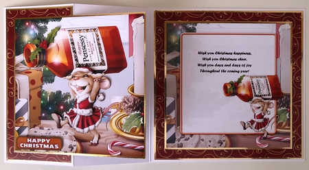 Mrs Christmas Brandy Mouse 8x8 Insert by Erika Sissons