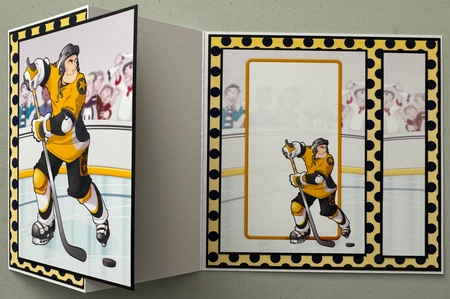 Ice Hockey Dude Yellow and Black Insert by Erika Sissons
