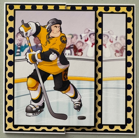 Ice Hockey Dude Yellow and Black Insert by Erika Sissons