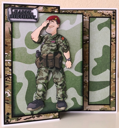 Army Dude Red Beret by Erika Sissons