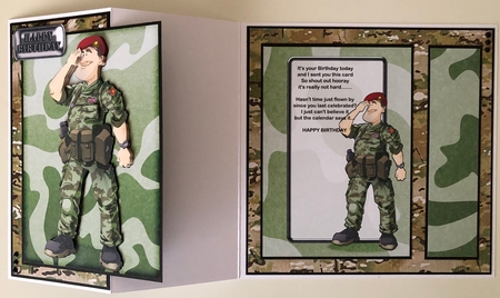 Army Dude Red Beret Insert by Erika Sissons