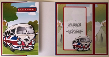 Camper Van Union Jack Decoupage Sheet by Erika Sissons