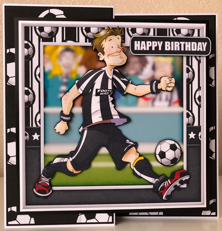Footballer Dude Black and White Stripe 4 Sheet Mini Kit by Erika Sissons