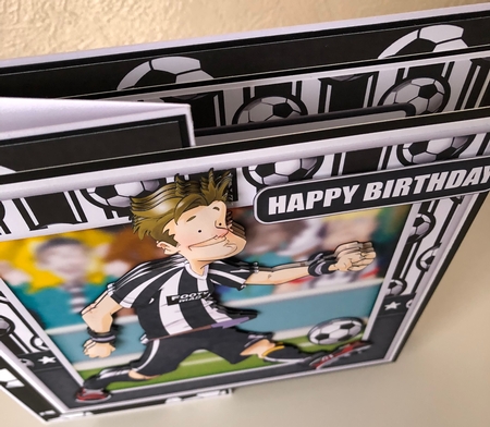Footballer Dude Black and White Stripe 4 Sheet Mini Kit by Erika Sissons