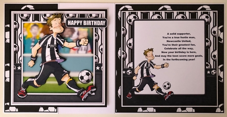 Footballer Dude Black and White Stripe 4 Sheet Mini Kit by Erika Sissons