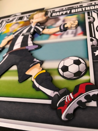Footballer Dude Black and White Stripe 4 Sheet Mini Kit by Erika Sissons