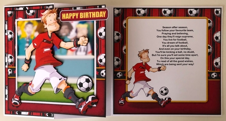 Footballer Dude Black, Red and White  4 Sheet Mini Kit by Erika Sissons