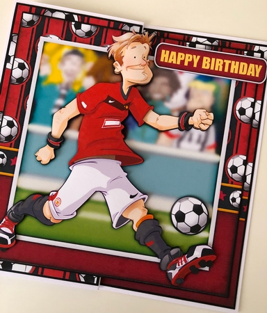 Footballer Dude Black, Red and White  4 Sheet Mini Kit by Erika Sissons
