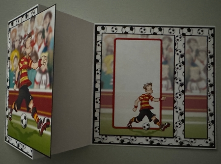 Football Dude Red, Yellow, Stripes by Erika Sissons