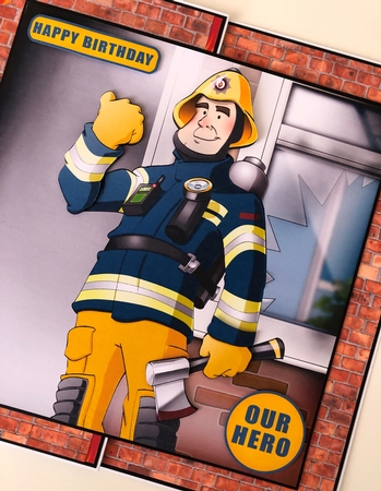 Fireman Dude 8x8 Insert by Erika Sissons