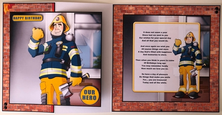 Fireman Dude Decoupage Sheet by Erika Sissons