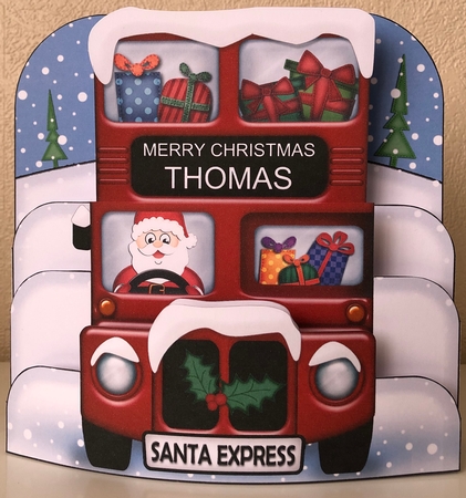 3D Christmas Santa Express THOMAS Pop Out Card Kit by Erika Sissons