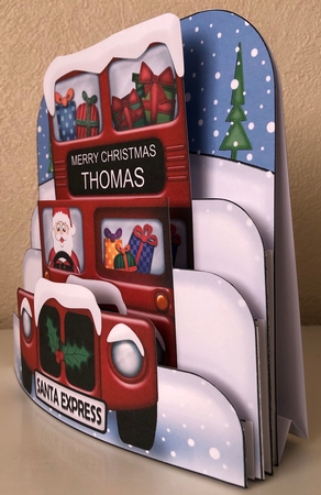 3D Christmas Santa Express THOMAS Pop Out Card Kit by Erika Sissons