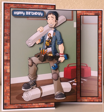 Carpet Fitter Dude Blue by Erika Sissons