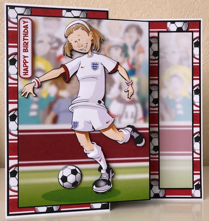 White and Red Football Girl by Erika Sissons