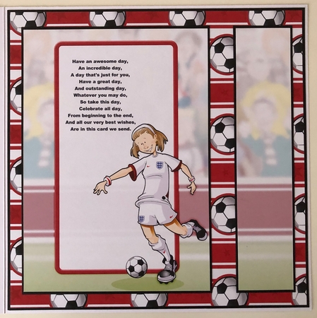 White and Red Football Girl Insert by Erika Sissons
