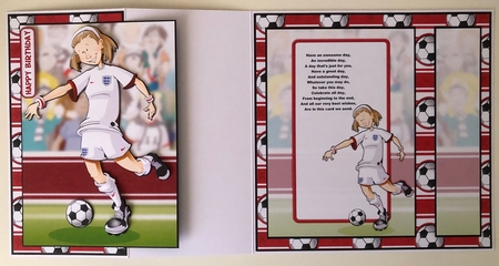 White and Red Football Girl Insert by Erika Sissons