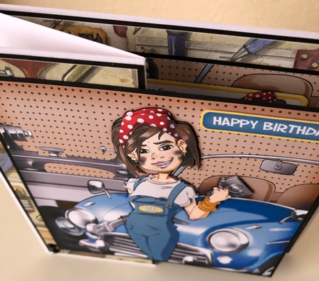 Mechanic Dudess 8x8 Quick Card by Erika Sissons