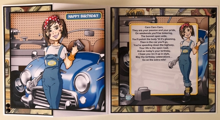 Mechanic Dudess 8x8 Quick Card by Erika Sissons