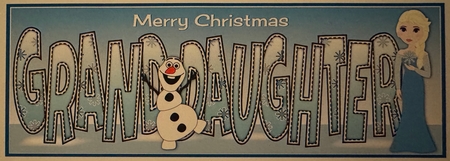 Christmas Snow Princess GRANDDAUGHTER large dl by Erika Sissons