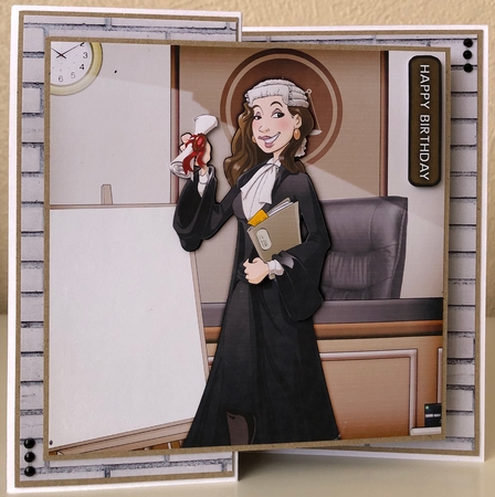 Lawyer/barrister Dudess 2 8x8 Quick Card by Erika Sissons