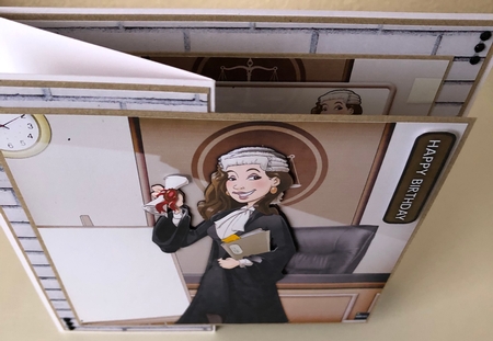 Lawyer/barrister Dudess 2 8x8 Quick Card by Erika Sissons