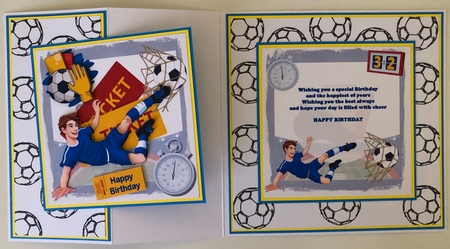 Football mania birthday insert by Erika Sissons