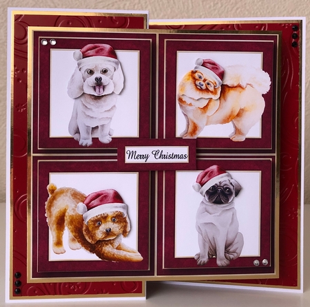 Christmas Dogs Quad Frame by Erika Sissons