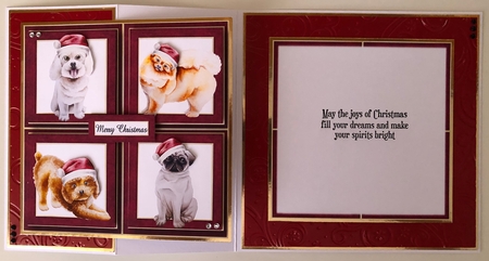 Christmas Dogs Quad Frame by Erika Sissons