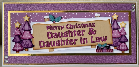 Large DL Merry Christmas DAUGHTER & DAUGHTER IN LAW with Santa 3D decoupage by Erika Sissons