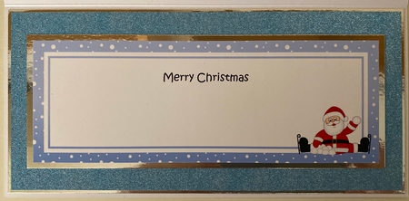 Large DL Merry Christmas SON & SON IN LAW with Santa insert by Erika Sissons