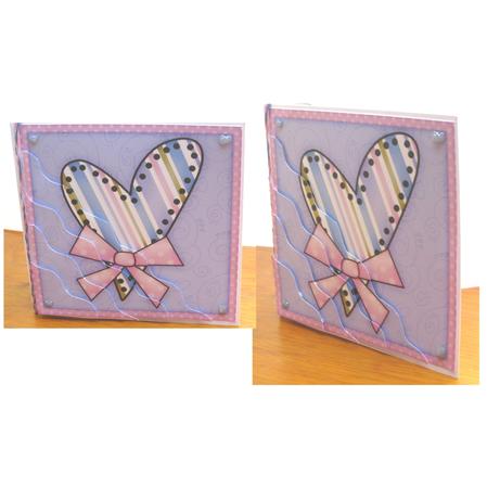 Funky Hearts Quick Card with Wavy Corner Side Stacker by Etsu Johnson