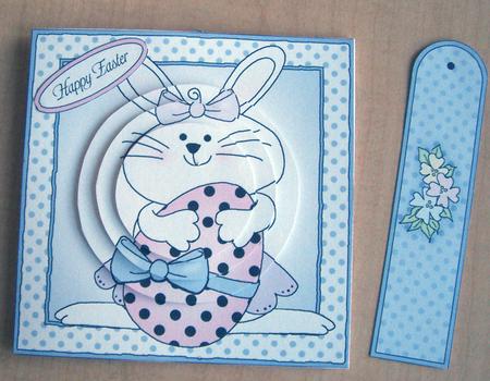 Little Easter Bunny Quick Card with Circle Pyramage Design by Eunice Roberts