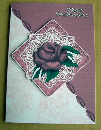 Red Rose and Pearls by Eunice Roberts