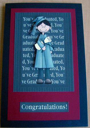 Male Graduation A4 Card Front by Eunice Roberts
