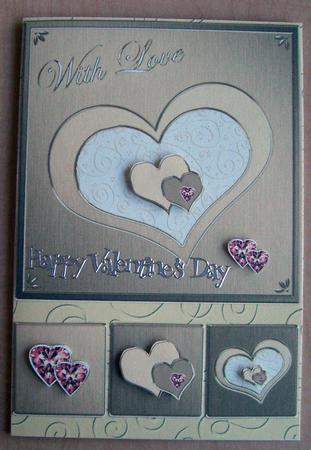 8 x 8 Elegant Hearts Quick Card Topper by Eunice Roberts