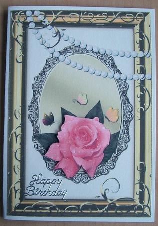 Rose in Double Frames by Eunice Roberts