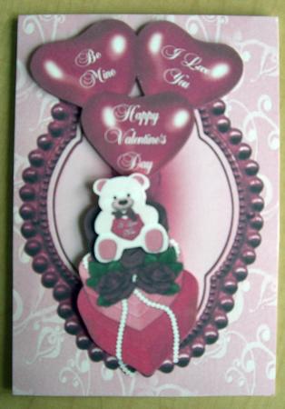 Red Heart Balloons & Teddy Bear by Eunice Roberts