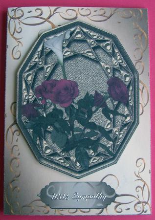 Roses & Calla on Embossed Frame Various Occasions Card 1 by Eunice Roberts