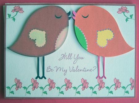 Valentine Kissing Birds by Eunice Roberts