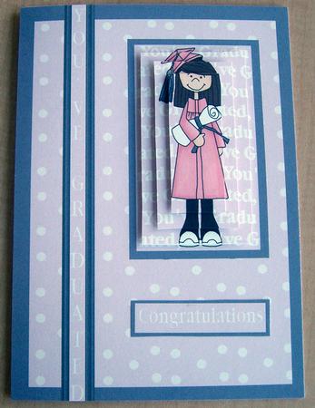 Female Graduation Card Front by Eunice Roberts