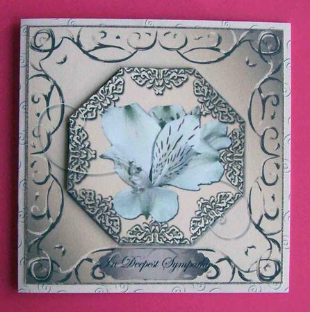 White Tiger Lily in Swirly Frame Various Occasions Topper 1 by Eunice Roberts